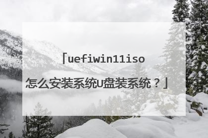 uefiwin11iso怎么安装系统U盘装系统?