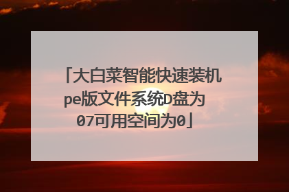 ��ײ����ܿ���װ��pe���ļ�ϵͳD��Ϊ07���ÿռ�Ϊ0