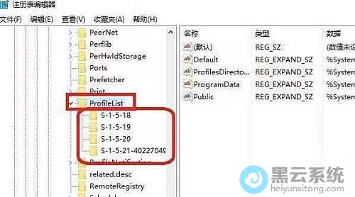 ѡ��Profilelist���ļ���