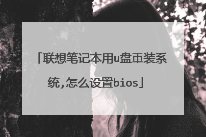 联想笔记本用u盘重装系统,怎么设置bios