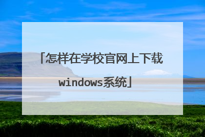 ������ѧУ����������windowsϵͳ