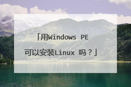 ��Windows PE ���԰�װLinux ��