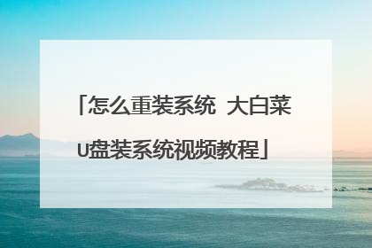 怎么重装系统 大白菜U盘装系统视频教程