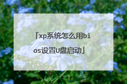 xp系统怎么用bios设置U盘启动