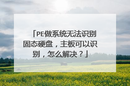 PE��ϵͳ�޷�ʶ���̬Ӳ�̣��������ʶ����ô�����