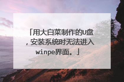 �ô�ײ�������U�̣���װϵͳʱ�޷�����winpe���档
