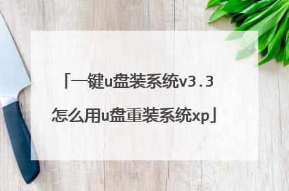 һ��u��װϵͳv3.3 ��ô��u����װϵͳxp