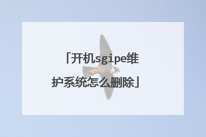 ����sgipeά��ϵͳ��ôɾ��