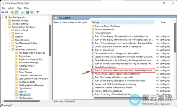 双击关闭文件资源管理器搜索框中最近搜索条目的显示