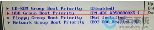 ѡ��HDD Group Boot Priority��ѡ��س�
