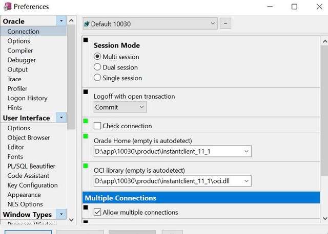 Win10ϵͳPLSQLDeveloper�޷�����Oracle11g�Ľ������