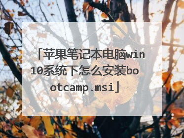 ƻ���ʼǱ�����win10ϵͳ����ô��װbootcamp.msi