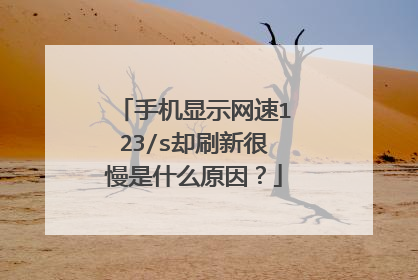 �ֻ���ʾ����123/sȴˢ�º�����ʲôԭ��