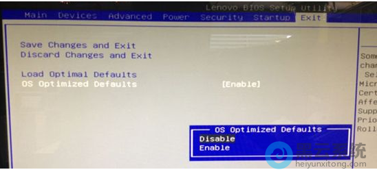 ѡ��OS Optimized Defaults�س����ĳ�Disabled��Others