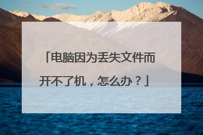 ������Ϊ��ʧ�ļ��������˻�����ô�죿