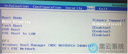 �ٰ�Boot Mode��UEFI�ĳ�Legacy first;