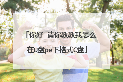 你好 请你教教我怎么在U盘pe下格式C盘