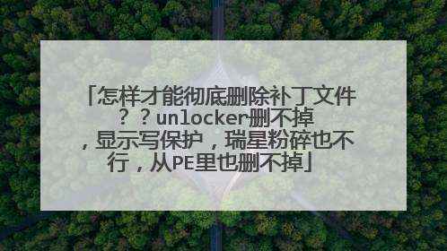 �������ܳ���ɾ�������ļ�����unlockerɾ��������ʾд���������Ƿ���Ҳ���У���PE��Ҳɾ����