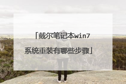 戴尔笔记本win7系统重装有哪些步骤