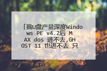 ��U�̲������Windows PE v4.2�� MAX dos ����ȥ,GHOST 11 Ҳ����ȥ ֻ�ܽ�PE��PQ.�Ҳ�������USB_CDROM.