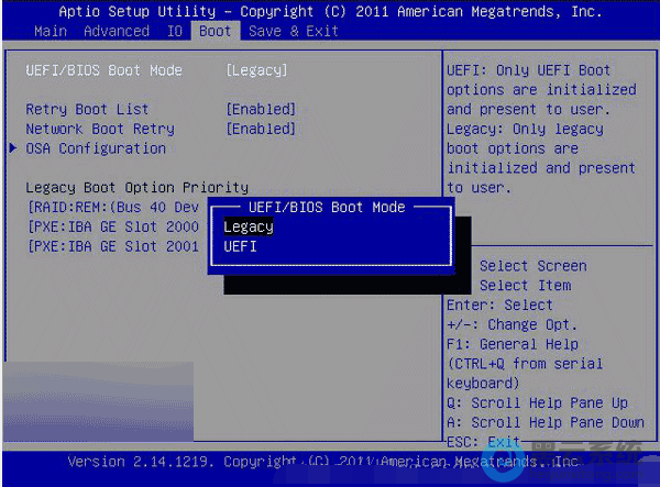 ����bios������ʽΪuefi
