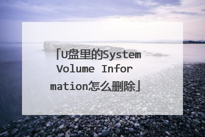 U盘里的System Volume Information怎么删除