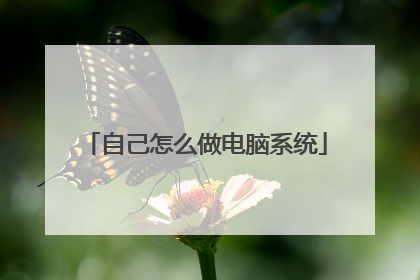 自己怎么做电脑系统