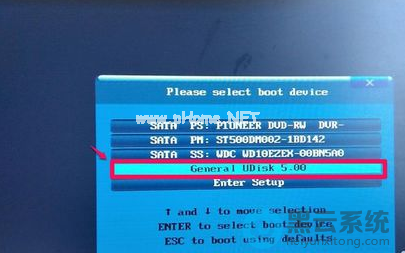 ѡ��General UDisk 5.00