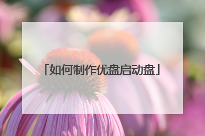 如何制作优盘启动盘