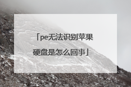 pe无法识别苹果硬盘是怎么回事
