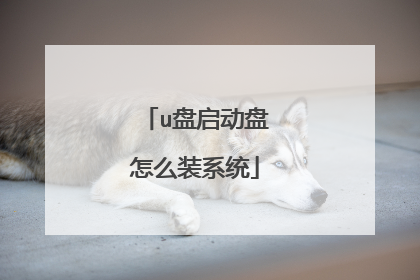 u盘启动盘怎么装系统