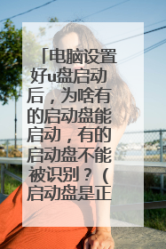电脑设置好u盘启动后,为啥有的启动盘能启动,有的启动盘不能被识别?(启动盘是正常的)