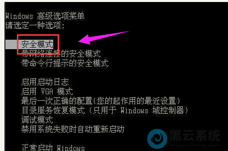 选择安全模式打开