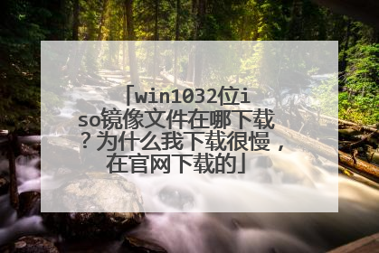 win1032位iso镜像文件在哪下载?为什么我下载很慢,在官网下载的