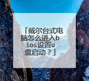 戴尔台式电脑怎么进入bios设置u盘启动?