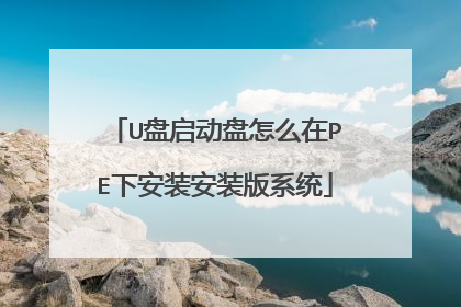 U����������ô��PE�°�װ��װ��ϵͳ