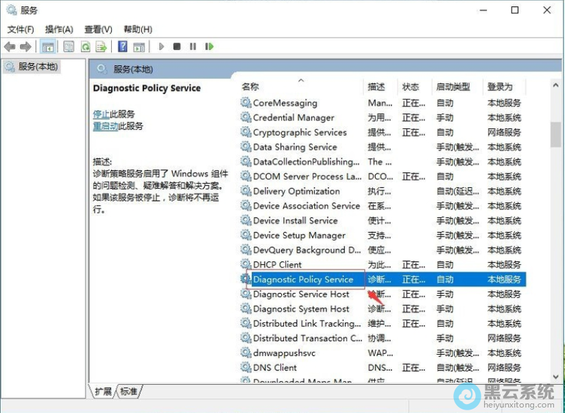 找到Diagnostic Policy Service服务