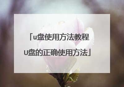 u盘使用方法教程 U盘的正确使用方法